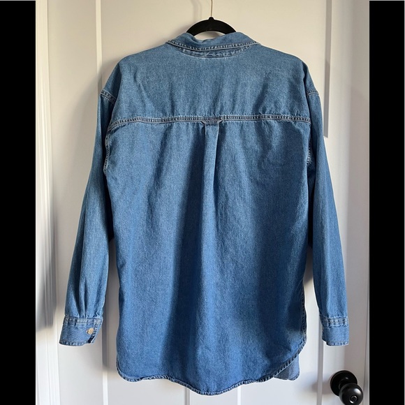 Vintage Christmas Embroidered Denim Button Down Shirt/Blouse L/XL - Picture 6 of 10